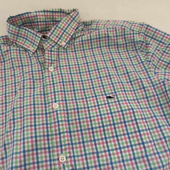 Vineyard Vines TUCKER Shirt Classic Fit Pastel Plaid Preppy Gorpcore Mens Large - Picture 2 of 10